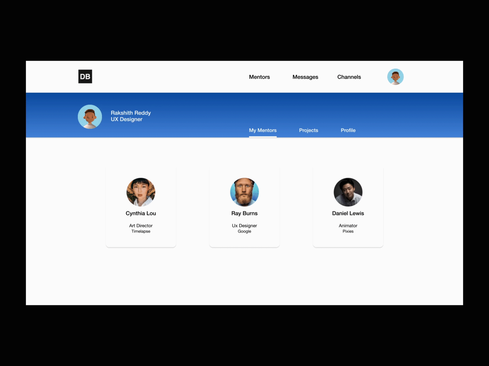 Mentorship Platform - UI Animations animation design minimal motion graphics ui ux