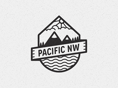 PNW Badge badge mountains ocean pacific pnw