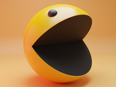 Pac-Man. 3d art blender blender3d design game illustration pac man pacman yellow