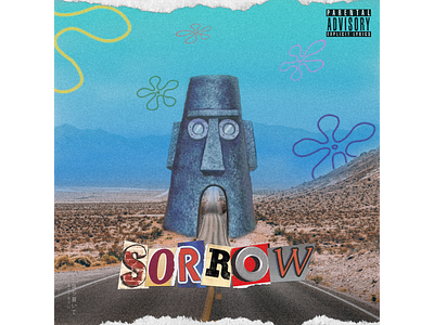 Sorrow. aesthetic album album art album artwork album cover design photoshop sorrow spongebob squidward