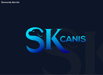 SK canis branding design flat graphic design icon illustration illustrator logo minimal vector