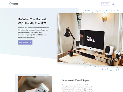 Homepage Be1zt landing page landing page design web design website