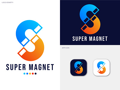 Modern Logo Design, Initial Letter S Super Magnet Logo logoinspiration logoinspirations logos