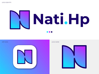 Modern Logo Design, Initial Letter NH Logo, Letter Logo.