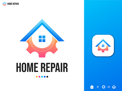 Home Repair Logo Design, Modern Logo, Branding