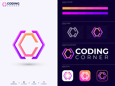 Coding Corner Logo Design | C Letter Logo