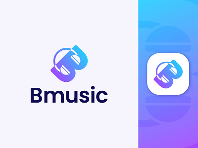 Bmusic Logo Design | Music Industry Logo app icon b logo brand identity brand identity design branding branding design corporate identity earphone logo film logo graphic design headphone logo identity letter b logo design logo designer logo maker logos modern logo music music logo