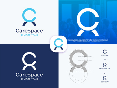 CareSpace Logo Design (Letter C with Human Symbol)