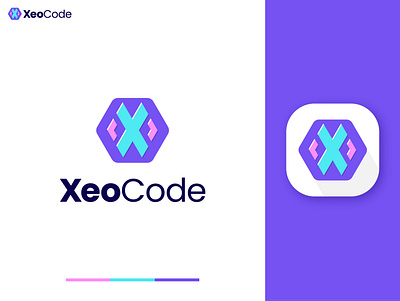 XeoCode Logo Design app icon branding coding coding logo icon identity it logo design logodesign logos modern logo programming software tech