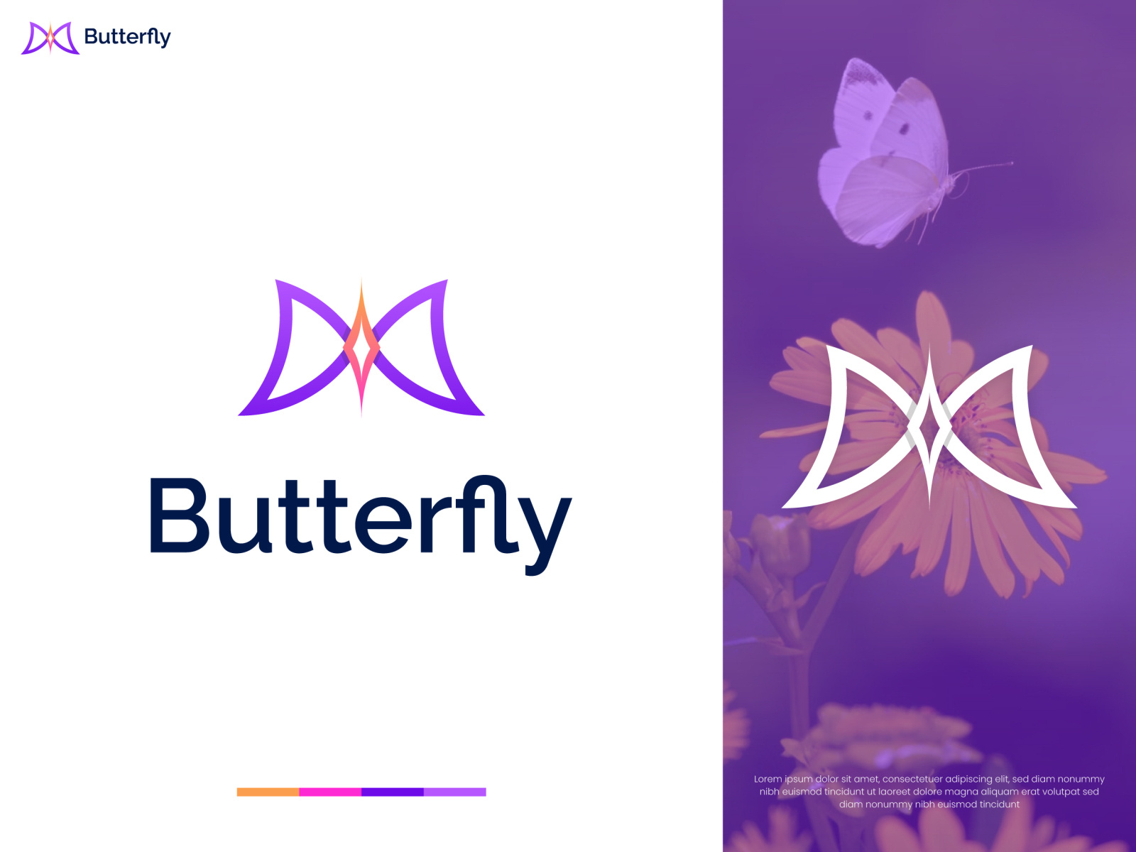Butterfly Logo by Helal Logo Designer on Dribbble