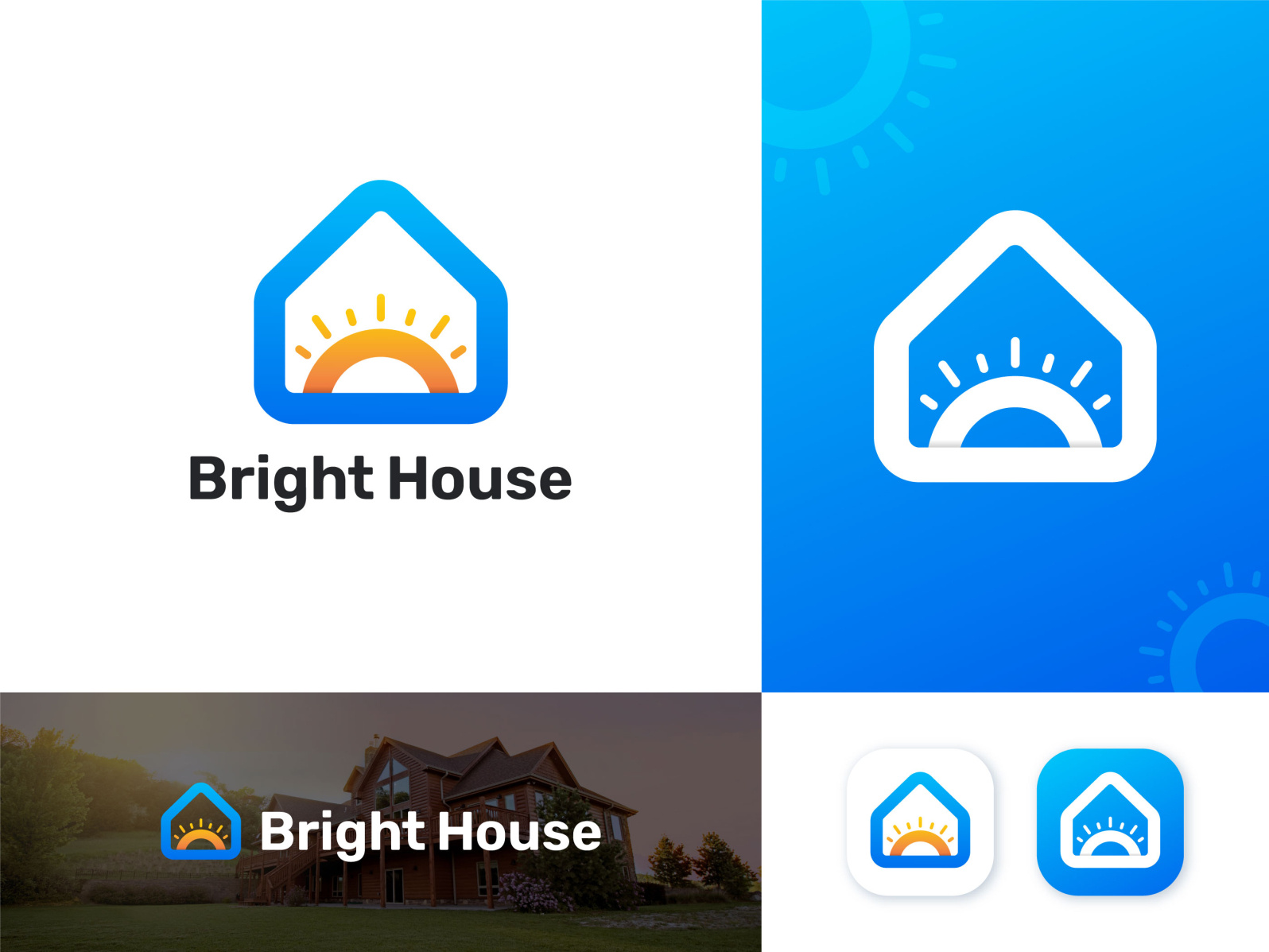 Bright House Logo Real Estate Logo Investment Logo By Helal Logo Designer On Dribbble