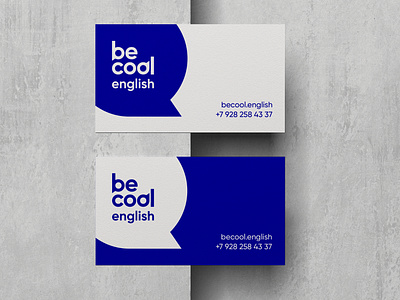 Becool english business cards design graphicdesign