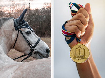 Medal for equestrian sports school Krymsk. equestrian school equestrian school design graphicdesign icon logo medal medaldesign