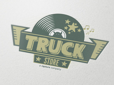 Truck Record Store branding logo music record store