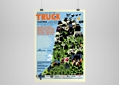 reprint Truck Festival Poster 2011 illustration monster poster truck festival