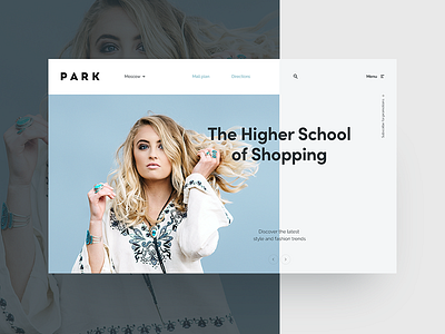 Park mall fashion site typography web