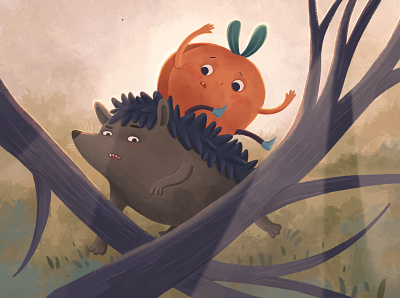 A fragment of illustration for children book animals illustrated book illustration character