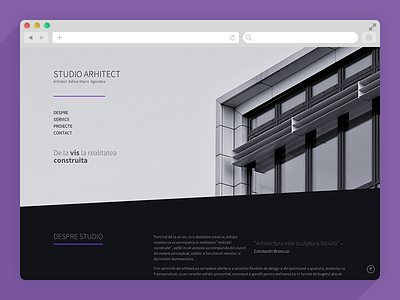 Architecture Studio Website architecture layout one page portfolio studio ui web website