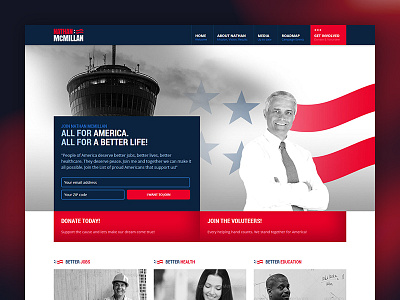 Electoral - Political Template america candidate elections nonprofit political politics template themeforest website
