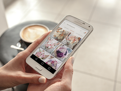 Florist App: Product Category android app design ecommerce grid material material design mobile product shop ui