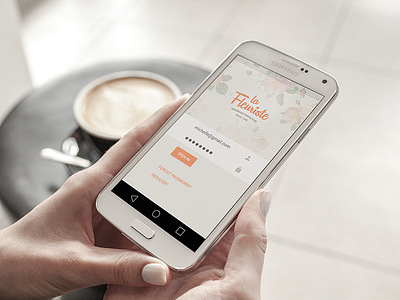 Florist App: Login Screen android app design floral login material material design mobile ui
