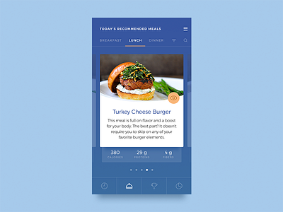 Mealplan: Food Cards app card cards design food health ios iphone mobile tabs ui user interface