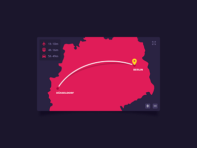 Map (Travel Time) card locations map time travel ui user interface
