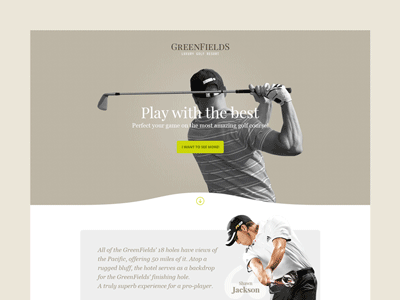 Golf Resort Landing Page form golf landing page leads marketing pricing ui user interface webdesign website
