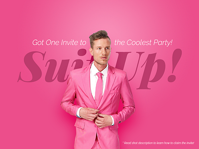 Suit Up for Dribbble (Invite) dribbble fashion giveaway invitation invitations invite invites party