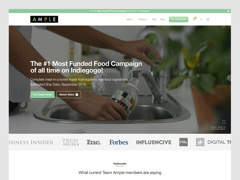 Ample Meal Homepage