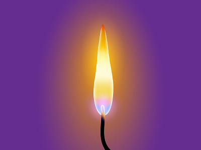 Flame 3d flame illustration realistic vector