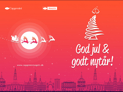 Christmas Card for Capgemini Sogeti Denmark christmas card icon illustration