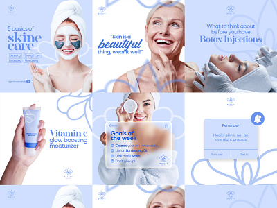 Skin care social media designs