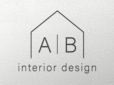 AB Interior Design Logo branding design graphic design interior decor interior designer logo real estate