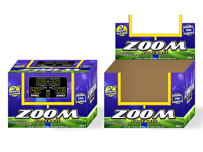 Zoom Football Display Toy Box box box design design graphic design package package design packaging toy