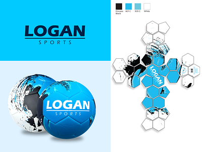 Logan Sports Soccer Ball Layout branding design futbol graphic design soccer soccer ball sports sports ball sports branding sports design