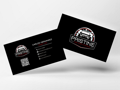 Pristine Auto Wash and Detailing Business Card brand branding business business card business cards car wash company design graphic design logo marketing photoshop service