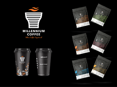 Millennium Coffee / Rebranding & Packaging Design branding design graphic design illustration logo vector
