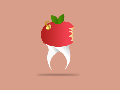 Teeth apple logo design logo logo design simple logo teeth logo