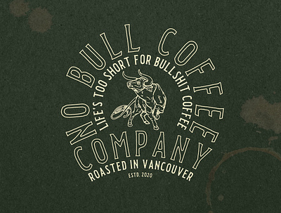 No Bull Coffee Co. badge brand branding coffee coffee roaster coffee shop design illustration logo typography vintage vintage badge