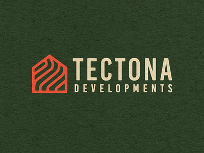 Tectona Developments Branding badge branding building construction contractor design development graphic design house illustration tree tree grain vintage