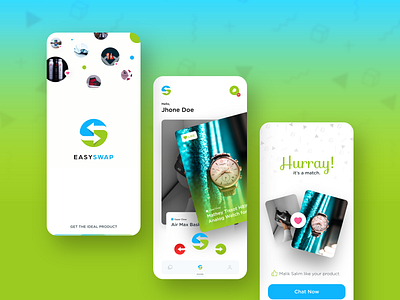 EasySwap App Design app design match mobile app mobile app design mobile design mobile ui product swap ui