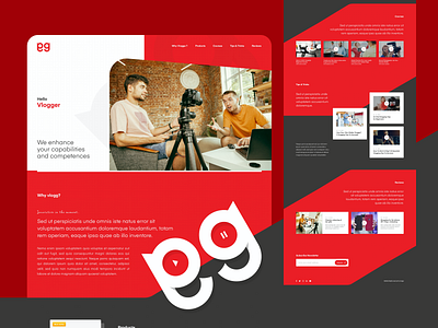 Vlogging Website Design clean ui design ui design ui ux vlogger vlogging web web design webdesign website website design