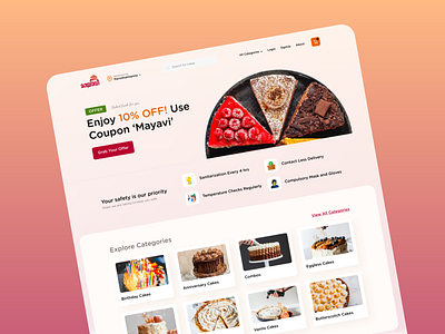Mayavi - Online Cake Shop Website UI cakeshop cakestore design illustration shop store ui ui design uidesign web web design webdesign