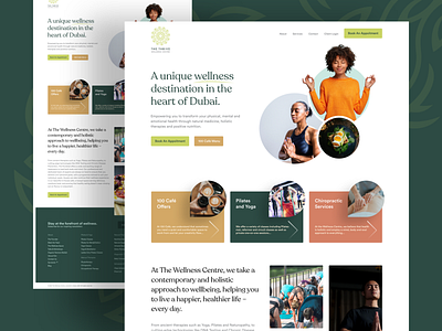 The Thrive Wellness Centre - Website UI design spa ui ui design uidesign web design webdesign website design wellness yoga