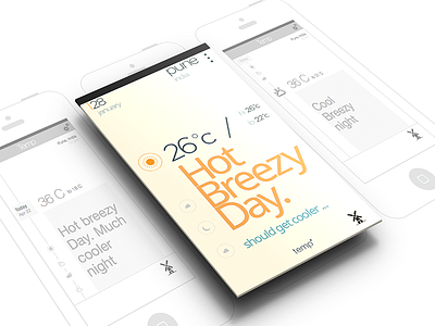 Weather App iphone visual design