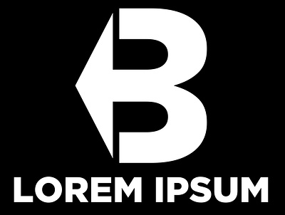 Initial Letter B business concept corporate design flat geometric illustration logo symbol vector
