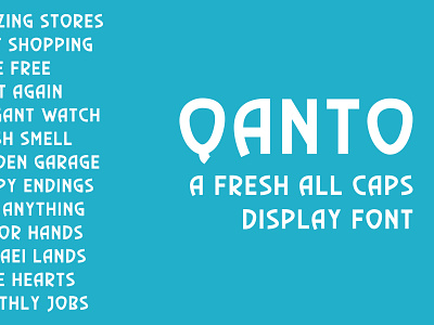 Qunto - A Fresh Display Font