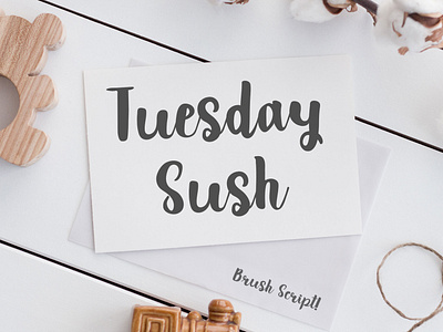 Tuesday Sush - Brush Script Font