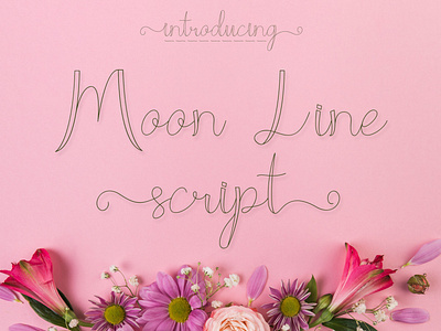 Moon Line Script - Line Script Font